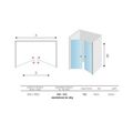 EBS Star Sprchové dvoukřídlé dveře 90 cm chrom, sklo point - galerie #2