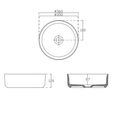 Sapho Infinity Round Keramické umyvadlo na desku 36x12 cm, bílá 10NF65036 - galerie #6