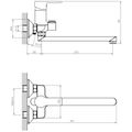 Bruckner Baron Nástěnná umyvadlová/vanová baterie rozteč 100mm, hubice 338 mm, chrom 612.035.1 - galerie #1