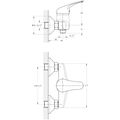 Bruckner Hoffer Nástěnná sprchová baterie rozteč 150mm, chrom 424.011.1 - galerie #2