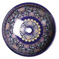 Sapho Priori PI022 Umyvadlo keramické 41 cm, fialová s ornamenty PI022 - galerie #2