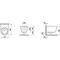 Laufen Kartell WC závěsné Rimless 54,5x37 cm, černá lesklá H8203370200001 - galerie #2