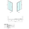 Polysan Easy Line Sprchové dveře posuvné 100cm, čiré sklo, EL1015 - galerie #3