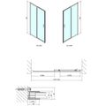 Polysan Easy Line Sprchové dveře posuvné 130cm, čiré sklo, EL1315 - galerie #3