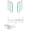 Polysan Easy Line Sprchové dveře posuvné 120cm, sklo brick, EL1238 - galerie #2