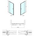 Polysan Easy Line Sprchové dveře otočné 76-90cm, sklo brick, EL1638 - galerie #2