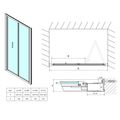 Polysan Easy Line Sprchové dveře skládací 100cm, čiré sklo, EL1910 - galerie #4