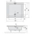 Polysan Deep Hluboká sprchová vanička s konstrukcí 100x90x26 cm, bílá 72349 - galerie #4