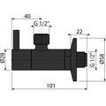 Alcadrain Rohový ventil s filtrem, černá-matná ARV003-BLACK - galerie #1