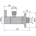 Alcadrain Rohový ventil s filtrem, Gun Metal matná ARV001-GM-B - galerie #1