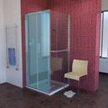 Polysan Lucis Line Sprchová boční stěna 90 cm, chrom/čiré sklo, DL3415 - galerie #1