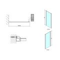 Polysan Lucis Line Sprchová boční stěna 80 cm, chrom/čiré sklo, DL3315 - galerie #1