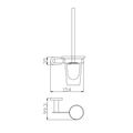 RAV Slezák Yukon WC štětka se skleněnou miskou, chrom/bílá YUA0500CB - galerie #1