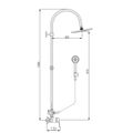 RAV Slezák Colorado Sprchový systém s baterií, bílá/chrom CO182.0/7BC - galerie #2