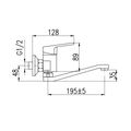 RAV Slezák Colorado Vodovodní baterie dřezová/umyvadlová s plochým S ramínkem 19,5 cm CO101.5/26 - galerie #1