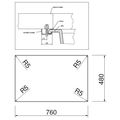 Sinks Amanda 780 Granitový dřez s odkapem oboustranné provedení, 78x50cm, metalblack, TLAM78050074 - galerie #3