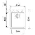 Sinks Cube 410 Granitový dřez bez odkapu, 41x50cm, granblack, TLCU41050030 - galerie #1
