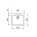 Sinks Cube 560 Granitový dřez bez odkapu, 56x50,5cm, granblack, TLCU56050030 - galerie #1