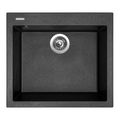 Sinks Cube 560 Granitový dřez bez odkapu, 56x50,5cm, metalblack, TLCU56050074