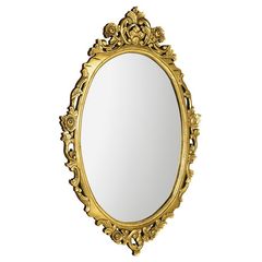 Sapho Oválné zrcadlo v rámu 80x100 cm, zlatá IN352