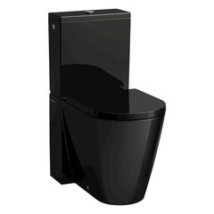 Laufen Kartell WC mísa Rimless 66x37 cm, černá lesklá H8243370200001