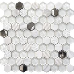 EBS Hexagóno mozaika 30,2x30,5 blanco
