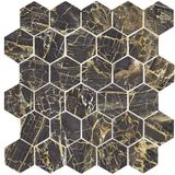 EBS Museo hexagon 26,3x27,4 black golden lesklý