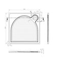 Gelco G5 Larca Sprchová vanička, 800x800 mm, litý mramor, bílá PL008 - galerie #3
