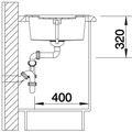 Blanco Metra 5 S Granitový dřez s odkapem oboustranné provedení, 86x50cm, káva, 515042 - galerie #4