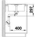 Blanco Metra 45 S Compact Granitový dřez s odkapem oboustranné provedení, 68x50cm, antracit, 519561 - galerie #3