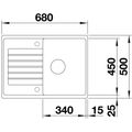 Blanco Zia 45 S Compact dřez  s odkapem oboustranné provedení, 68x50cm, šedá skála, 524722 - galerie #1