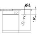 Blanco Zia 45 S Compact Granitový dřez s odkapem oboustranné provedení, 68x50cm, antracit, 524721 - galerie #5
