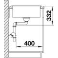 Blanco Zia 45 S Compact Granitový dřez s odkapem oboustranné provedení, 68x50cm, aluminium, 524723 - galerie #5