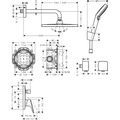Hansgrohe Crometta E Sprchový systém s podomítkovou baterií, chrom 27957000 - galerie #2