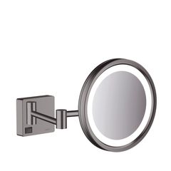 Hansgrohe AddStoris Kosmetické zrcadlo s LED osvětlením, kartáčovaný černý chrom, 41790340