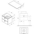 Ravak Comfort Deska pod umyvadlo 60 cm, bílá lesk X000001379 - galerie #2