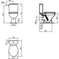 Ideal Standard Vidima WC stojící s nádrží a sedátkem - komplet, bílá - galerie #1