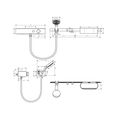 Hansgrohe Wallstoris Set ruční sprchy, termostatu, tyče, odkládací sady, černá mat 24250670 - galerie #2