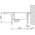 Franke Maris MRG 611-62 Granitový dřez s odkapem oboustranné provedení, 62x50cm, sahara, 114.0284.757 - galerie #1