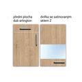 EBS EH451DZDP Skříňka horní sklo, pravá, 45 cm, dub arlington - galerie #1