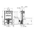 Alcadrain Předstěnový instalační systém pro suchou instalaci (do sádrokartonu) AM101/850 - galerie #1