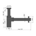 Alcadrain Sifon umyvadlový design 5/4 černá/mat A400BLACK - galerie #1