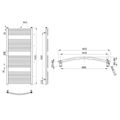 Aqualine Orbit ILA34E Radiátor kombinovaný, 45,5x132,2cm, stříbrná - galerie #4