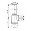 Alcadrain Sifon dřezový s převlečnou maticí 6/4" A443-DN50/40 - galerie #1