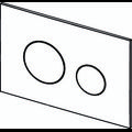 Tece Loop Plastové ovládací tlačítko dvoumnožstevní matná bílá 9240926 - galerie #1