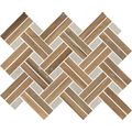 Ceramica Rondine Infusion mozaika 25,5x33,5 braid oak matná