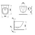 Laufen Lua Compact WC závěsné, Rimless, bílá H8200830000001 - galerie #3