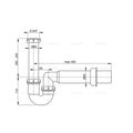 Alcadrain Sifon trubkový s převlečnou maticí 6/4" A80-DN50 - galerie #1
