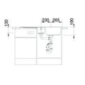 Blanco Metra 6 S Granitový dřez s vaničkou a s odkapem oboustranné provedení s excentrickým ovládáním,, 100x50cm, bílá, 513046  - galerie #3