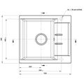 EBS Gulu 520 Granitový dřez s odkapem oboustranné provedení, 52x48 cm, bílá - galerie #1